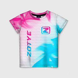 Детская футболка Zotye neon gradient style: надпись, символ