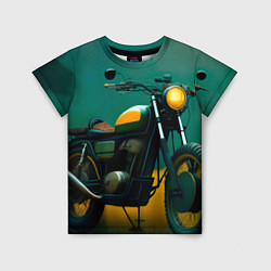 Детская футболка Мотоцикл в лесу