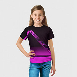Футболка детская Фиолетовая мрачная геометрическая фигура, цвет: 3D-принт — фото 2
