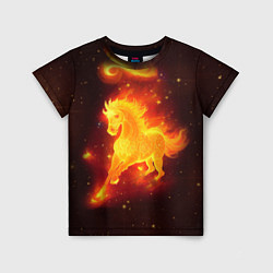 Детская футболка Огненный конь мчится