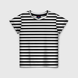 Детская футболка Тельняшка черная Подводного флота ВМФ