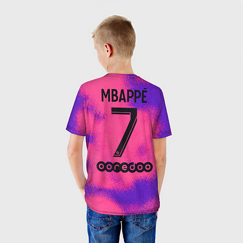 Детская футболка Килиан Мбаппе форма ПСЖ четвертая / 3D-принт – фото 4