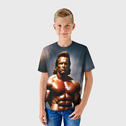 Футболка детская Арнольд Шварценеггер железный арни, цвет: 3D-принт — фото 2