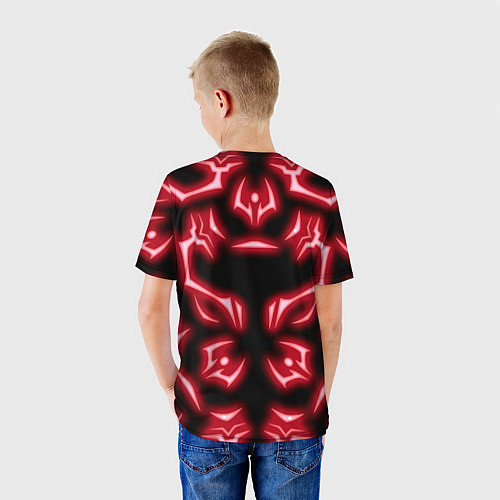 Детская футболка Магическая битва светящиеся Знаки Сукуны / 3D-принт – фото 4