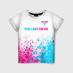Детская футболка The Last Of Us neon gradient style: символ сверху