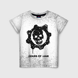 Детская футболка Gears of War с потертостями на светлом фоне