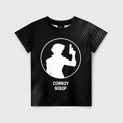 Детская футболка Cowboy Bebop glitch на темном фоне