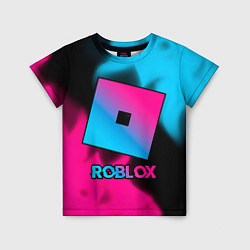 Детская футболка Roblox - neon gradient