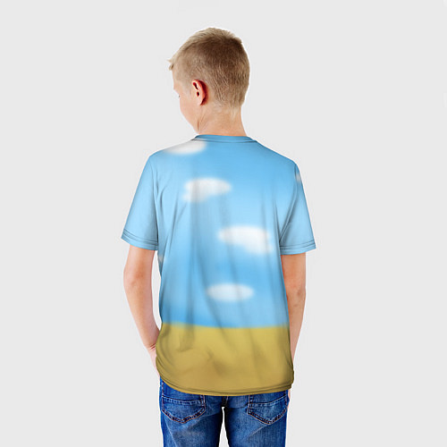 Детская футболка Цыпленок - Чикен Ган / 3D-принт – фото 4