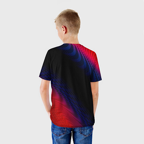 Детская футболка Haval красный карбон / 3D-принт – фото 4