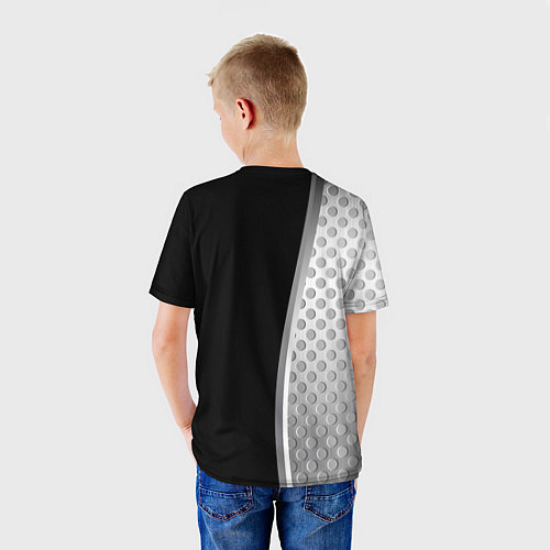 Детская футболка Опель черный серебристый / 3D-принт – фото 4