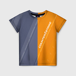 Детская футболка Counter Strike 2 Blue Orange Pattern
