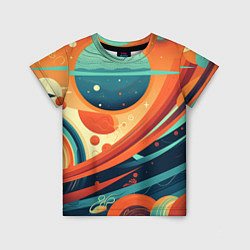 Детская футболка Абстрактный космический пейзаж: арт нейросети