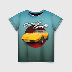 Детская футболка Классический спорткар Chevrolet Corvette Stingray