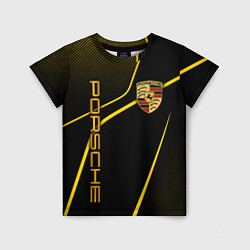 Детская футболка Porsche - Gold line