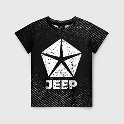 Детская футболка Jeep с потертостями на темном фоне