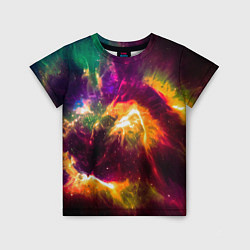 Детская футболка Небула в космосе разноцветная - нейронная сеть