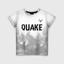 Детская футболка Quake glitch на светлом фоне: символ сверху