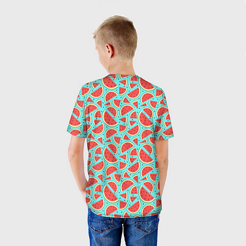 Детская футболка Летний паттерн с арбузами / 3D-принт – фото 4