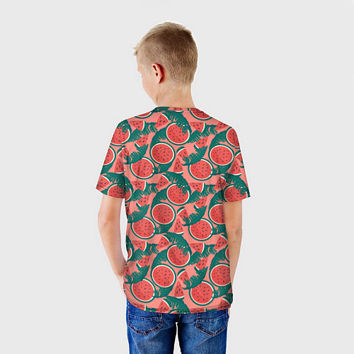 Детская футболка Летний паттерн с арбузами / 3D-принт – фото 4