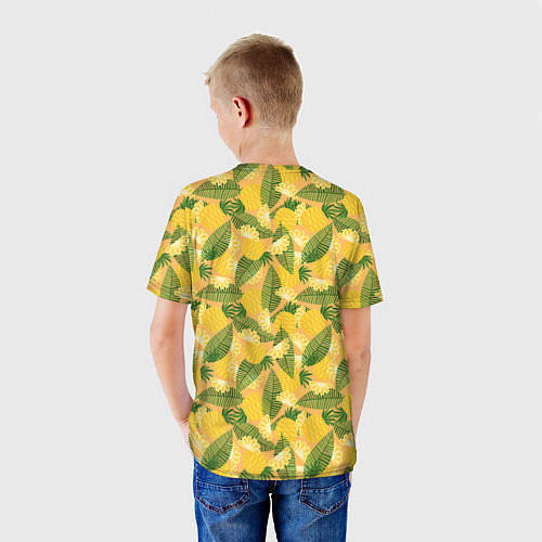 Детская футболка Летний паттерн с ананасами / 3D-принт – фото 4