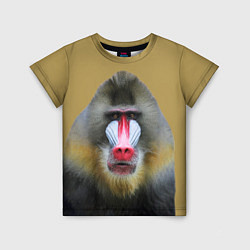 Детская футболка Мандрил обезьяна