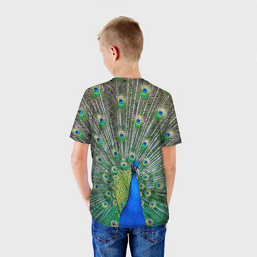 Детская футболка Величественный павлин / 3D-принт – фото 4