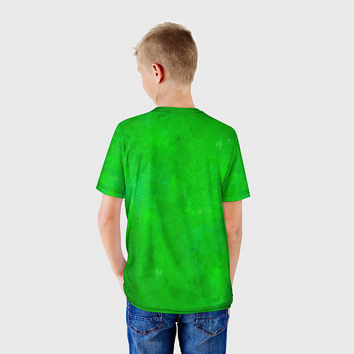 Детская футболка Уличный зелёный фонарь / 3D-принт – фото 4
