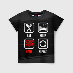 Детская футболка Eat, sleep, GTA, repeat
