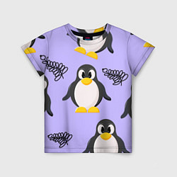 Детская футболка Пингвин и веточка