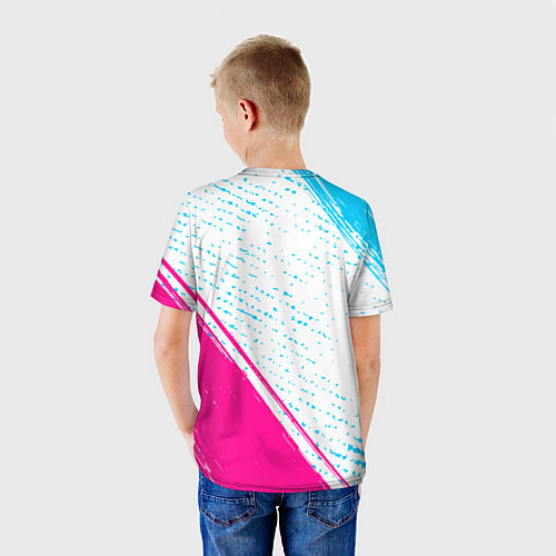 Детская футболка Angels of Death neon gradient style: надпись, симв / 3D-принт – фото 4