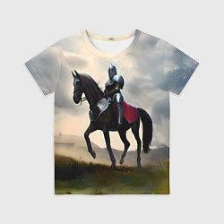 Детская футболка Воин рыцарь на лошади