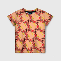 Детская футболка Абстрактный винтажный растительный орнамент