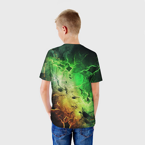Детская футболка Зеленый взрыв / 3D-принт – фото 4