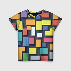 Детская футболка Тетрис цветные кубики