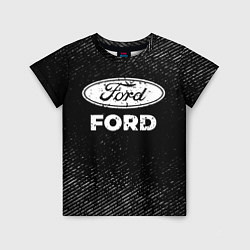 Детская футболка Ford с потертостями на темном фоне