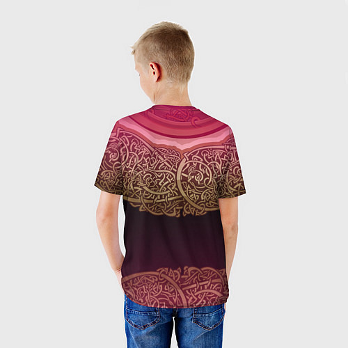 Детская футболка Пылающий орнамент / 3D-принт – фото 4