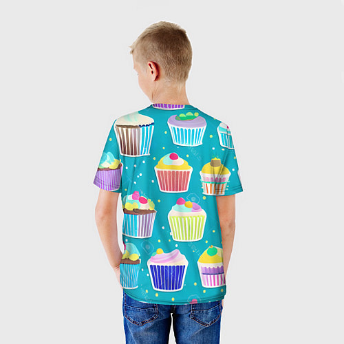 Детская футболка Торты и кексы / 3D-принт – фото 4