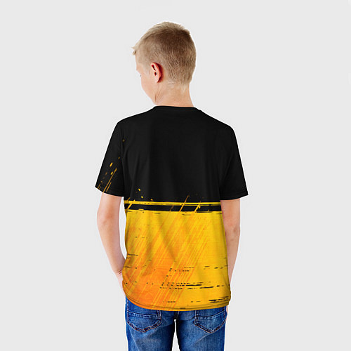 Детская футболка Zelda - gold gradient: символ сверху / 3D-принт – фото 4
