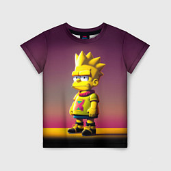 Детская футболка Барт Симпсон - нейросеть