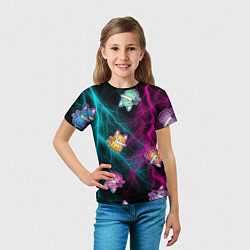 Футболка детская Котики и стихия, цвет: 3D-принт — фото 2