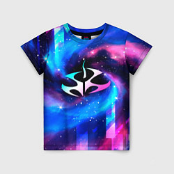 Детская футболка Hitman неоновый космос