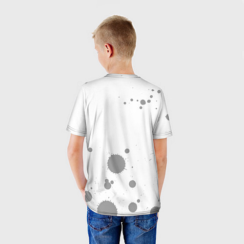 Детская футболка Roblox glitch на светлом фоне: символ сверху / 3D-принт – фото 4
