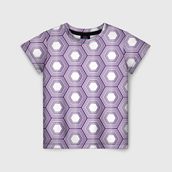 Детская футболка Шестиугольники фиолетовые