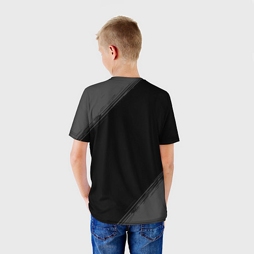 Детская футболка Fortnite glitch на темном фоне / 3D-принт – фото 4