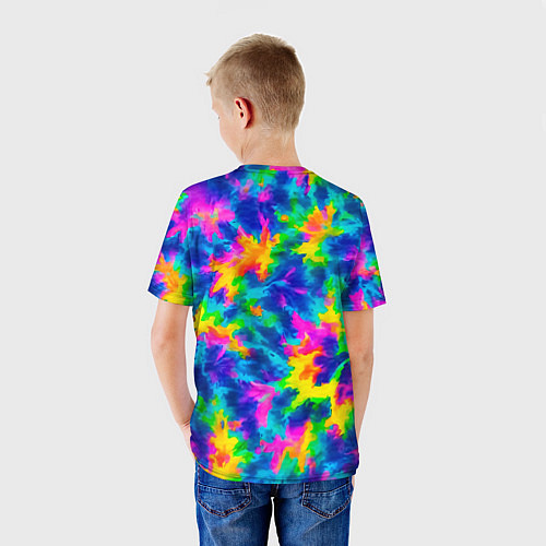 Детская футболка Тай-дай цветные краски / 3D-принт – фото 4