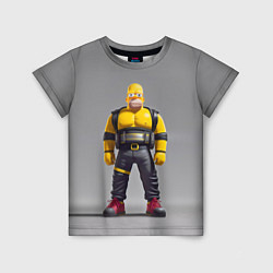 Футболка детская Homer Simpson - ninja - neural network, цвет: 3D-принт