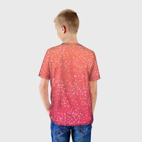 Детская футболка Абстракция персиковый / 3D-принт – фото 4