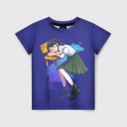 Детская футболка Судзумэ закрывающая двери: Судзуме спит