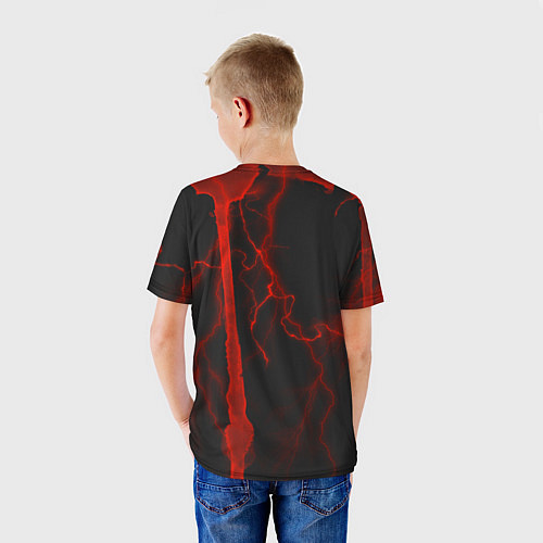 Детская футболка Гранж, разводы и паук / 3D-принт – фото 4
